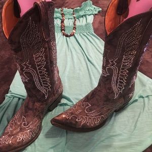 Old Gringo 8B swarovski cowboy boot. Worn once